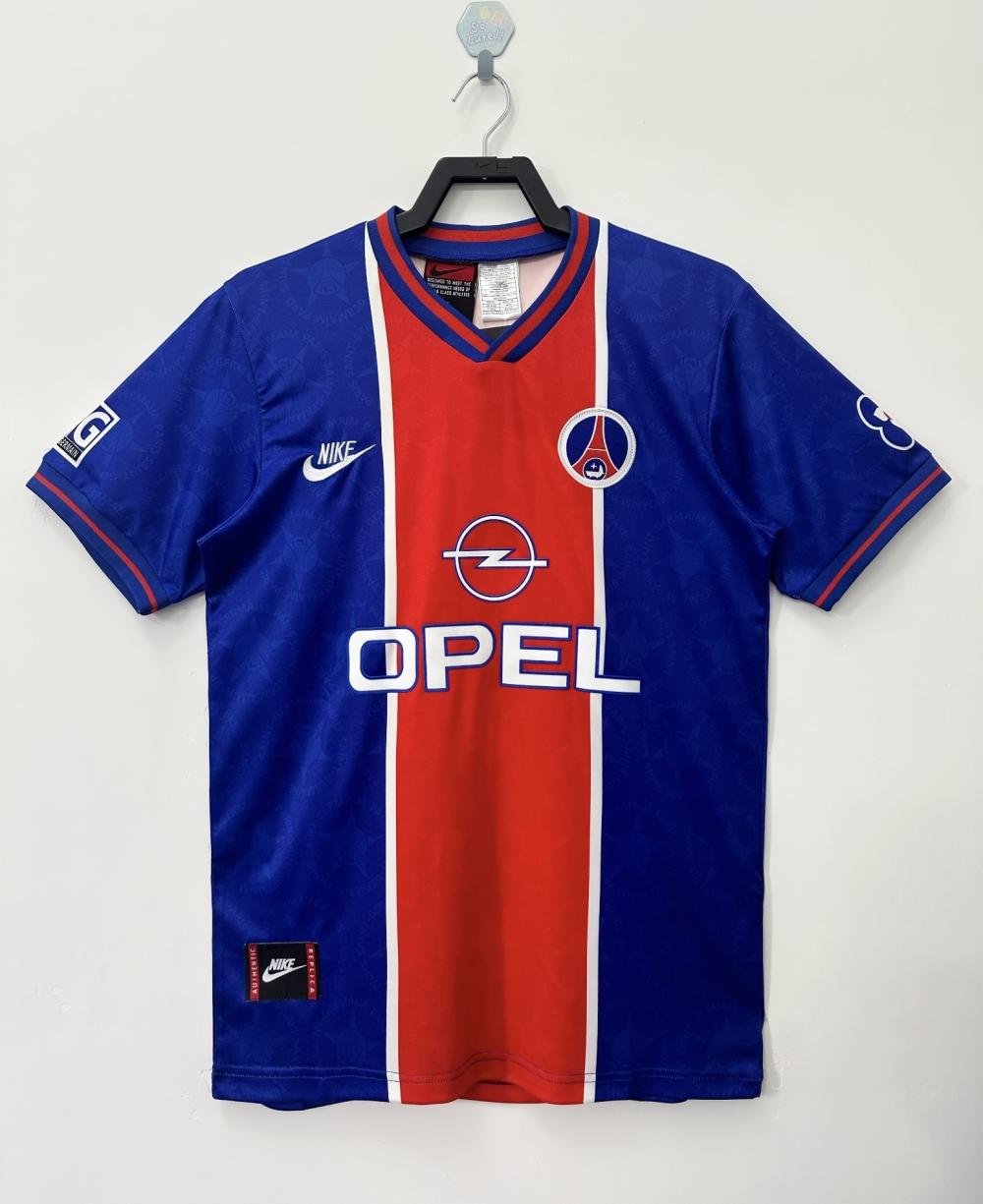 1995/1996 Ретро Psg Paris Saint-Germain Домашняя Футбольная футболка Тайское качество 1:1