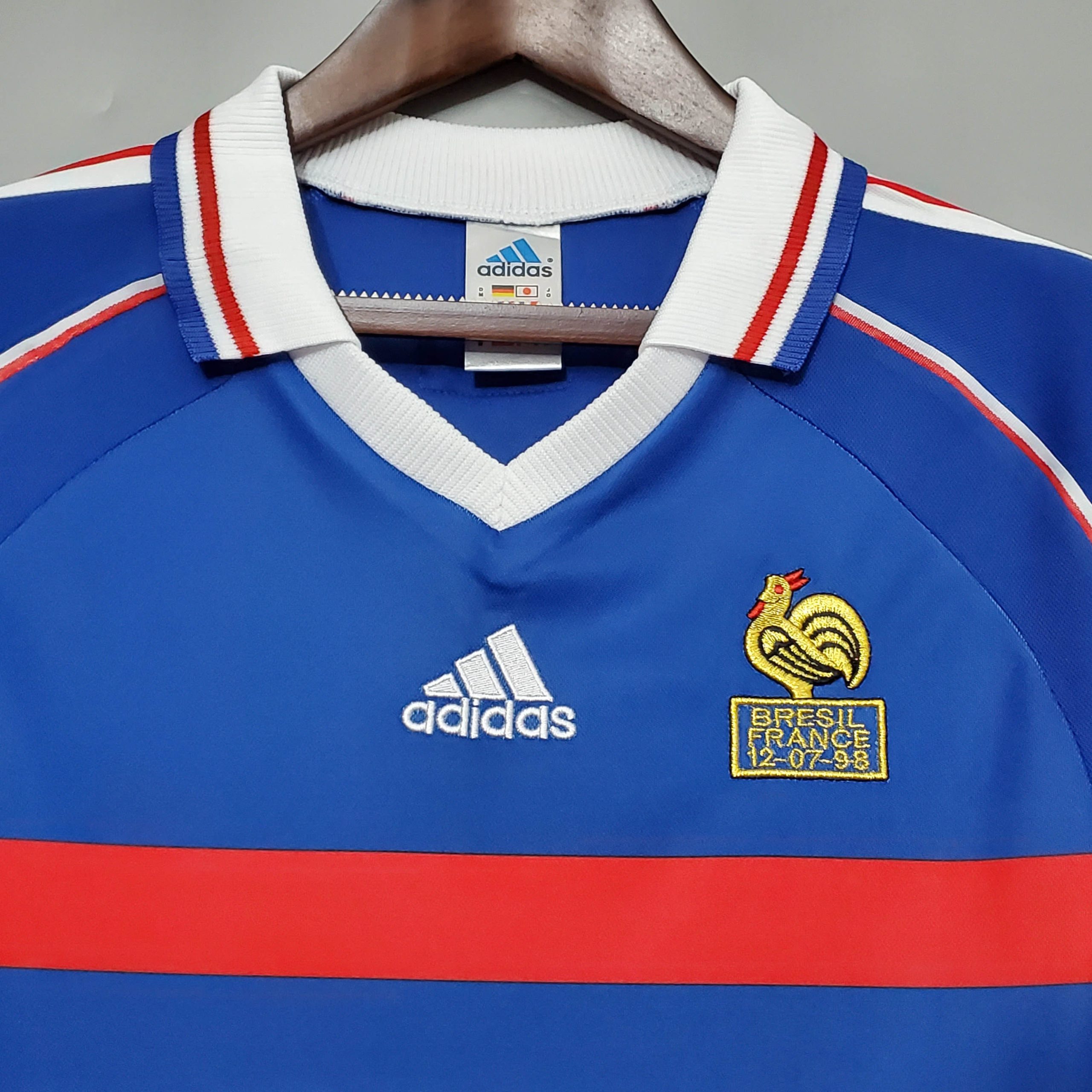 1998 Retro Francja Domowa Koszulka piłkarska - obrazek 4