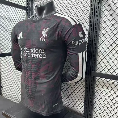 2026/2027 Uzun kol Oyuncu versiyonu Liverpool Üçüncü Deplasman Futbol forması 1:1 Tayland kalitesi - Görsel 5