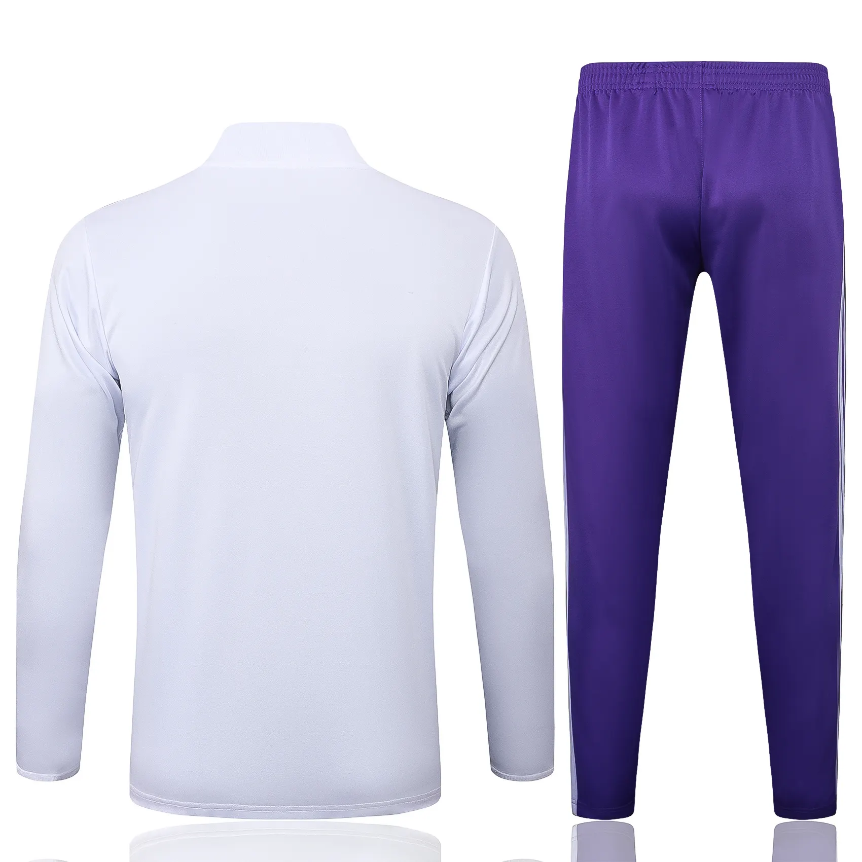 2025-2026 Real Madrid Retro White Half-Pull Training Suit Football Shirt 1:1 Thai Quality Set 02 - Image 2