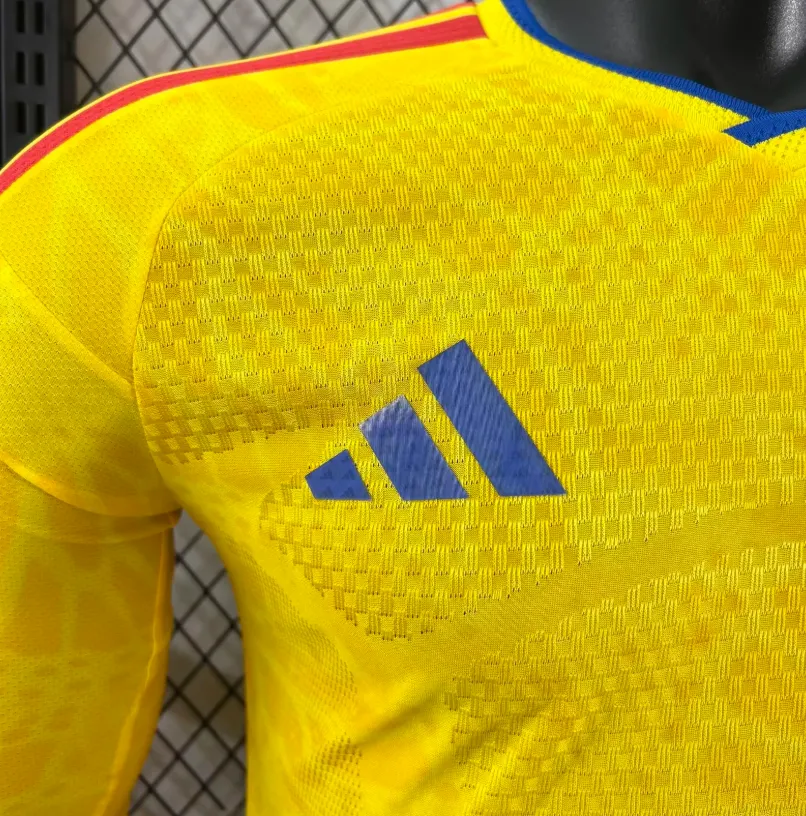2026 Langarm Spielerversion Kolumbien Nationalmannschaft Heim Fußballtrikot 1:1 Thai-Qualität – Bild 4