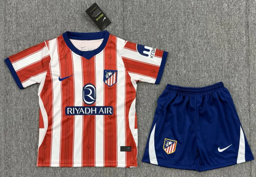 2026/2027 Atletico Madrid Domicile Maillot de football Qualité thaï 1:1 Taille enfant
