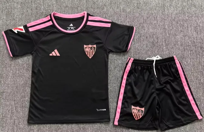 2026/2027 Sevilla Tercera Visitante Camiseta de fútbol Calidad tailandesa 1:1 Talla infantil