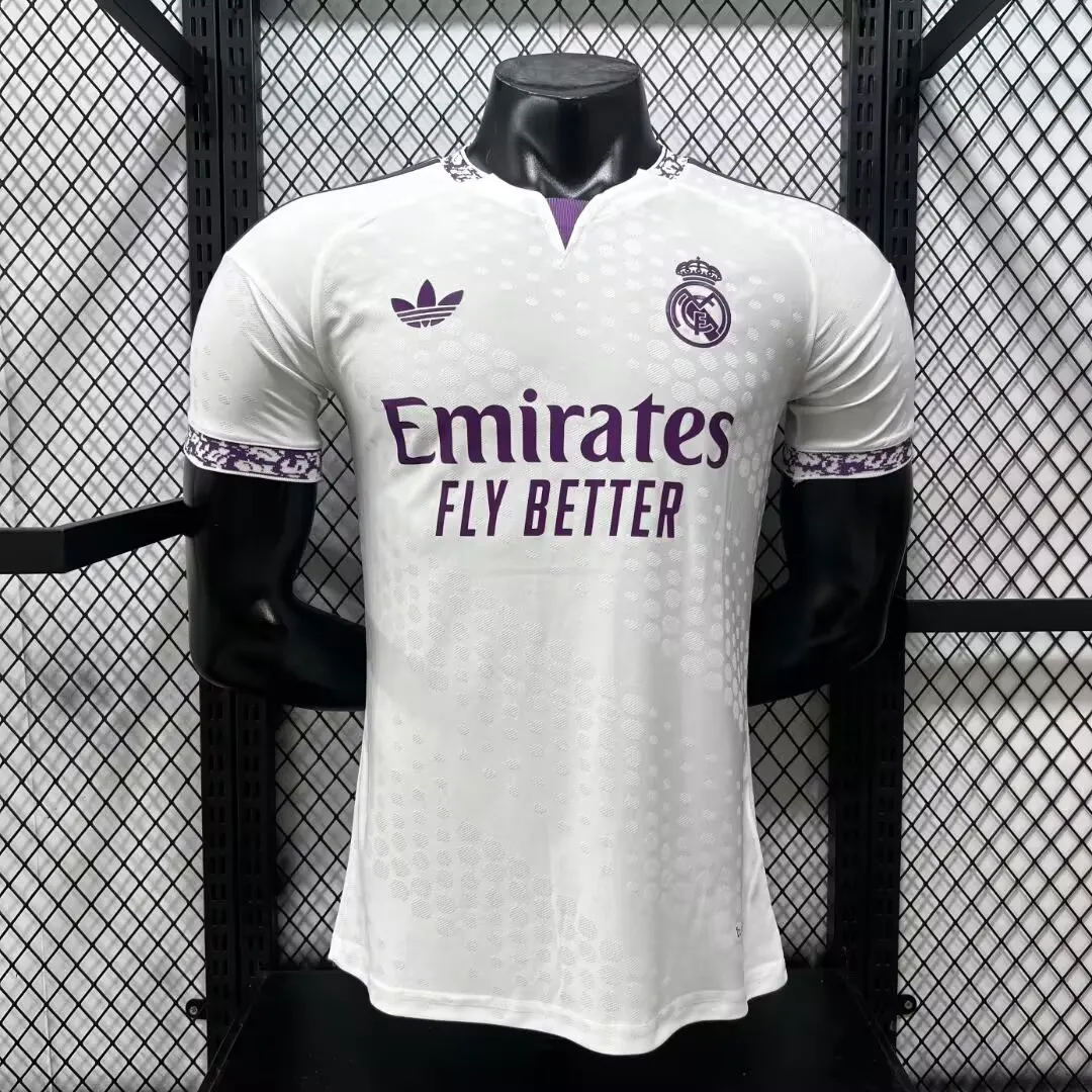 2026-2027 Versione giocatore Real Madrid 125th Edizione anniversario Bianco 01 Maglia da calcio Qualità thai 1:1