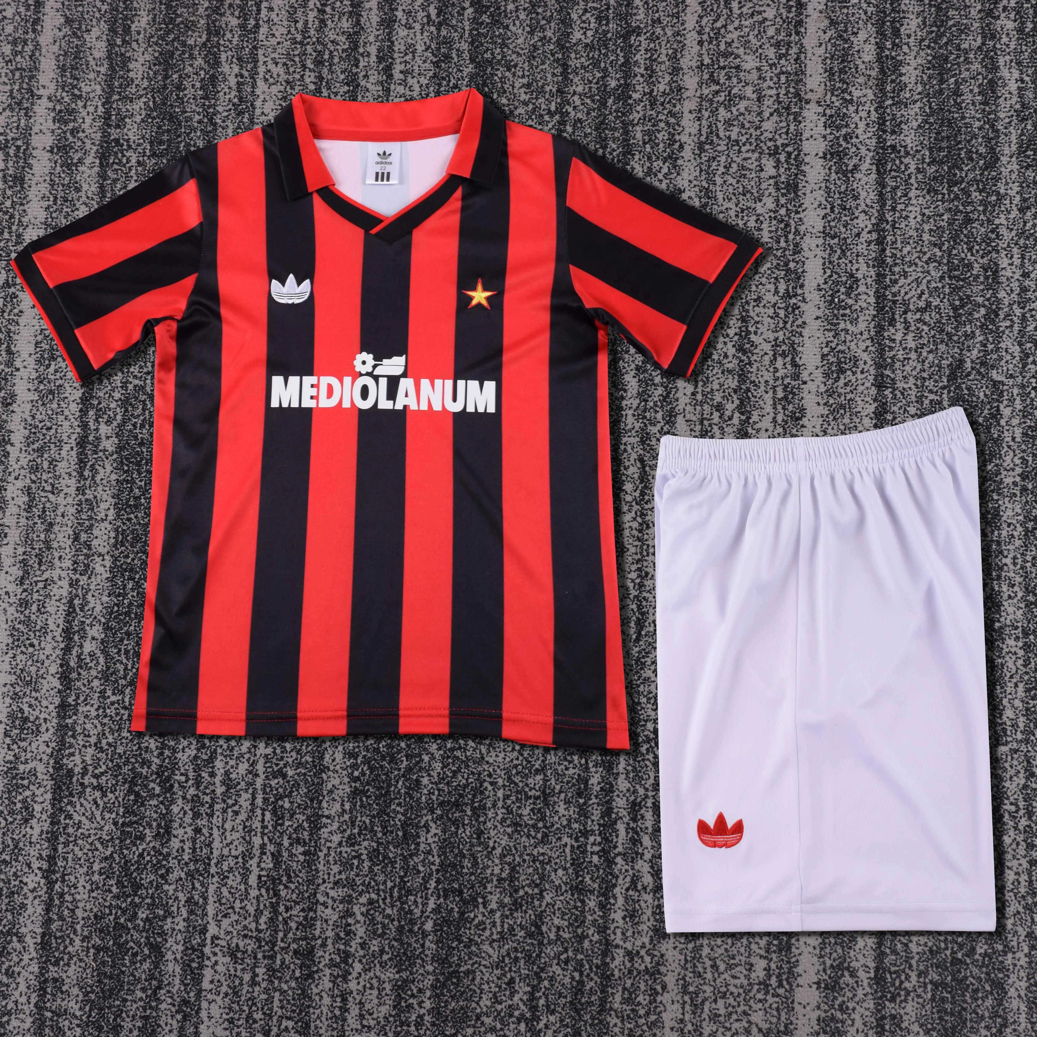 1990-1991 Retro AC Milan Casa Maglia da calcio Qualità thai 1:1 Taglia bambino