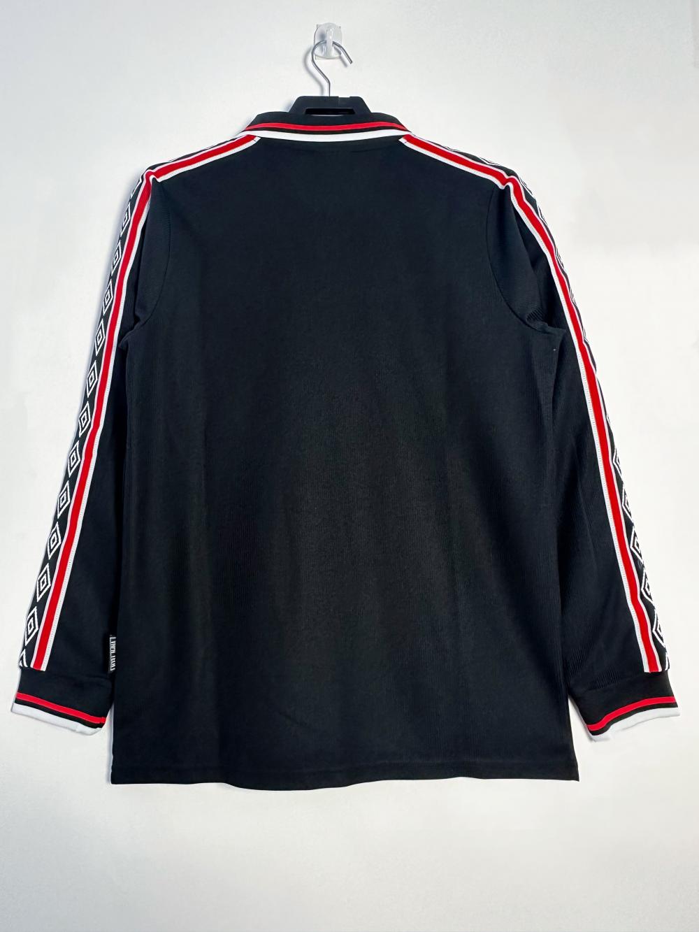 1998-1999 Retro Manga larga Manchester United Visitante Camiseta de fútbol Calidad tailandesa 1:1 - Imagen 2