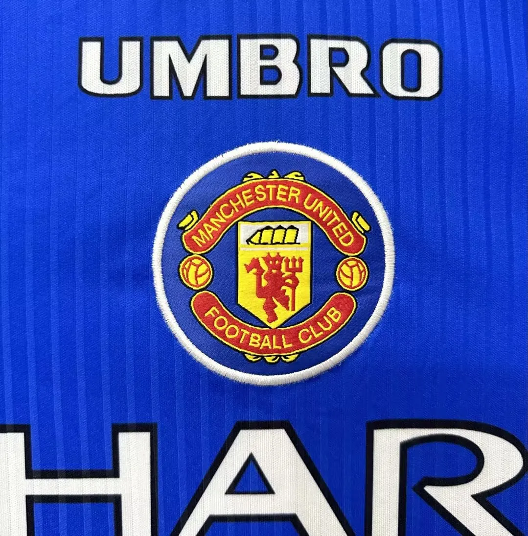 1996/1998 Retrô Manchester United Terceira Fora Camisa de futebol Qualidade tailandesa 1:1 - Image 7