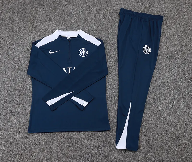 2025/2026 Inter Milan Half-Pull Training Suit Royal Blue Football Jersey 1:1 Thai Quality Set - Image 7