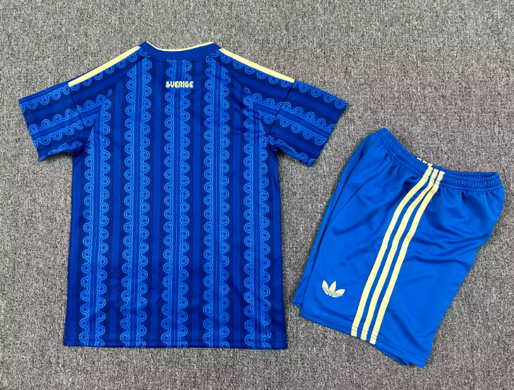 2026 Svezia Nazionale Trasferta Maglia da calcio Qualità thai 1:1 Taglia bambino - immagine 2