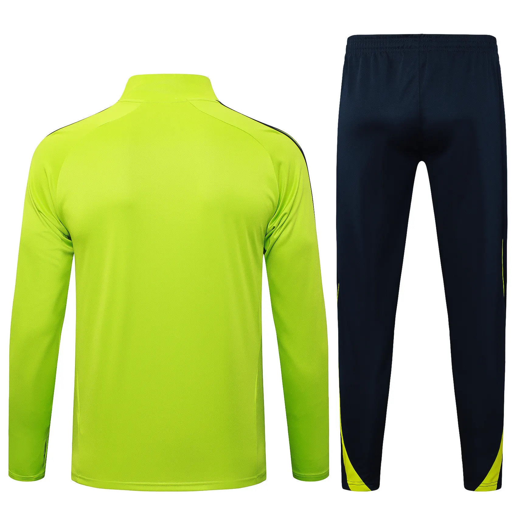 2025/2026 Real Madrid Grass Verde Retro Versione Tuta mezza zip Maglia da calcio Qualità thai 1:1 Set - immagine 2