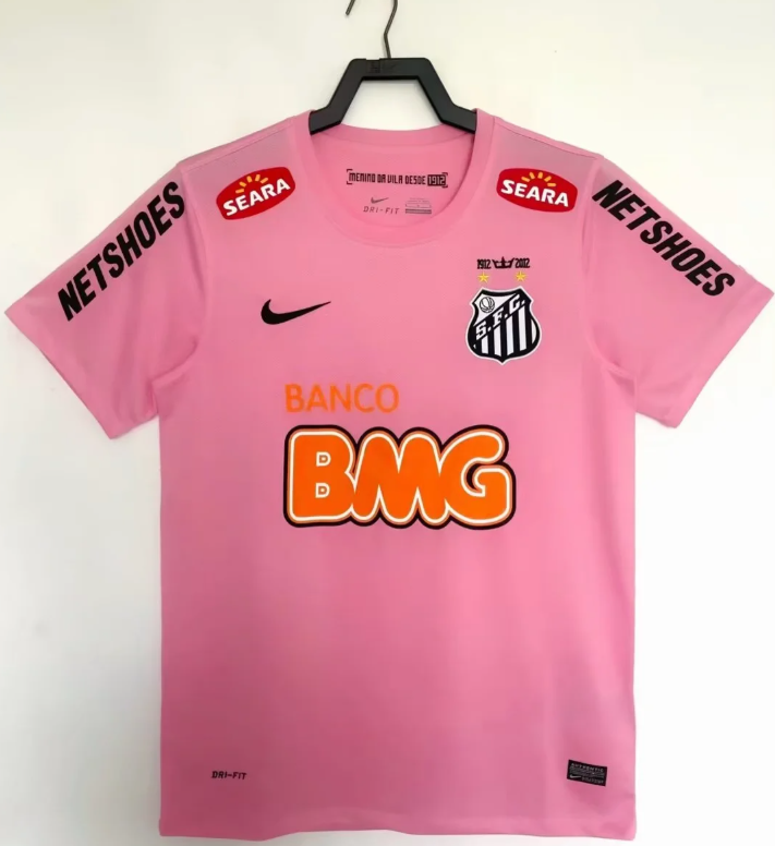 2012 Retro Santos Roze Voetbalshirt 1:1 Thaise kwaliteit