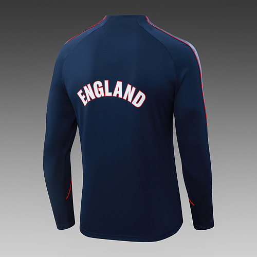 2026/2027 Angleterre Survêtement demi-zip Royal Bleu Maillot de football Qualité thaï 1:1 Ensemble – Image 6