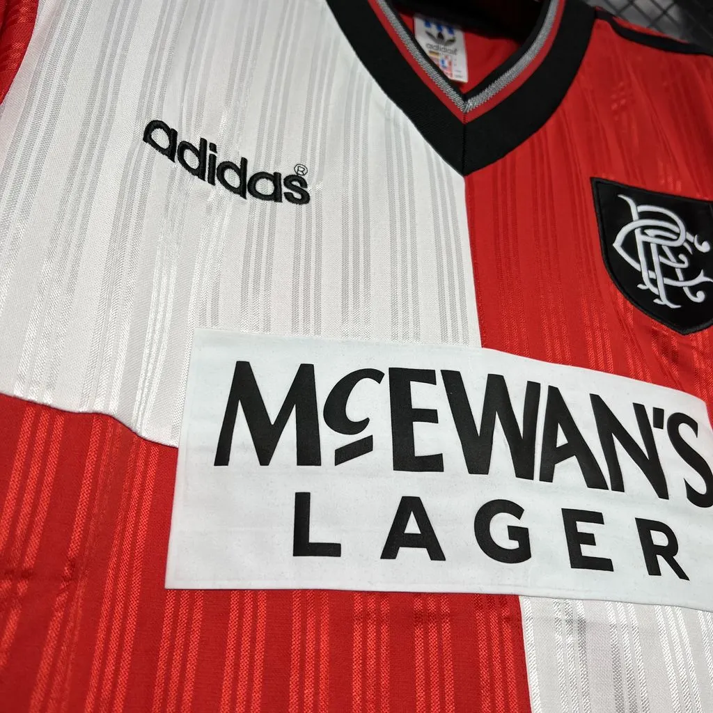 1995/1996 Ретро Rangers Гостевая Футбольная футболка Тайское качество 1:1 — изображение 6