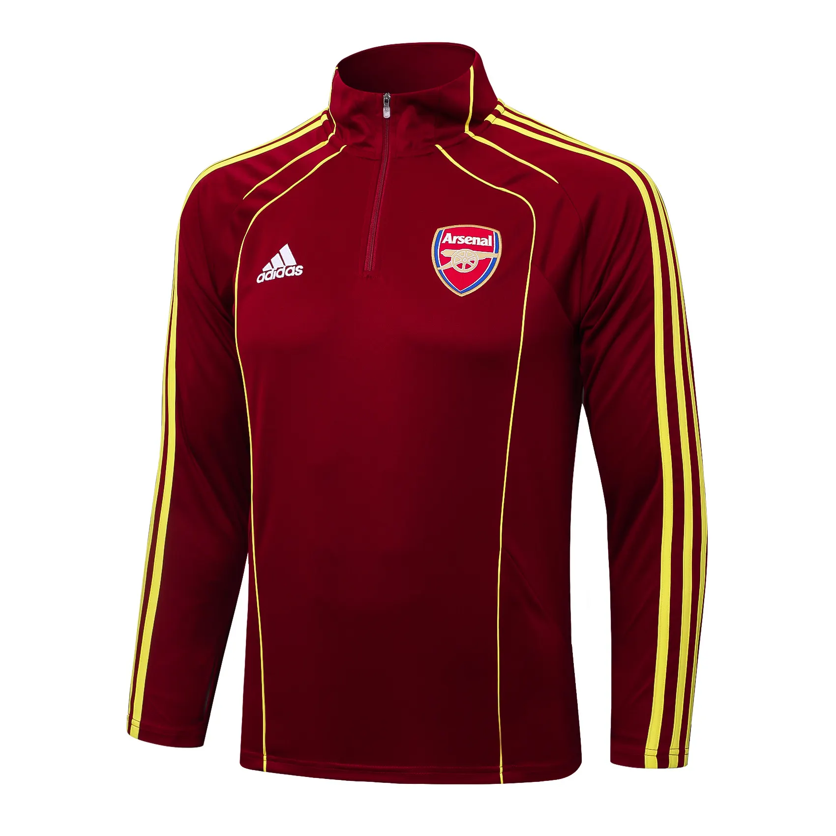 2025/2026 Arsenal Survêtement demi-zip Maroon Rétro Édition Maillot de football Qualité thaï 1:1 Ensemble – Image 4