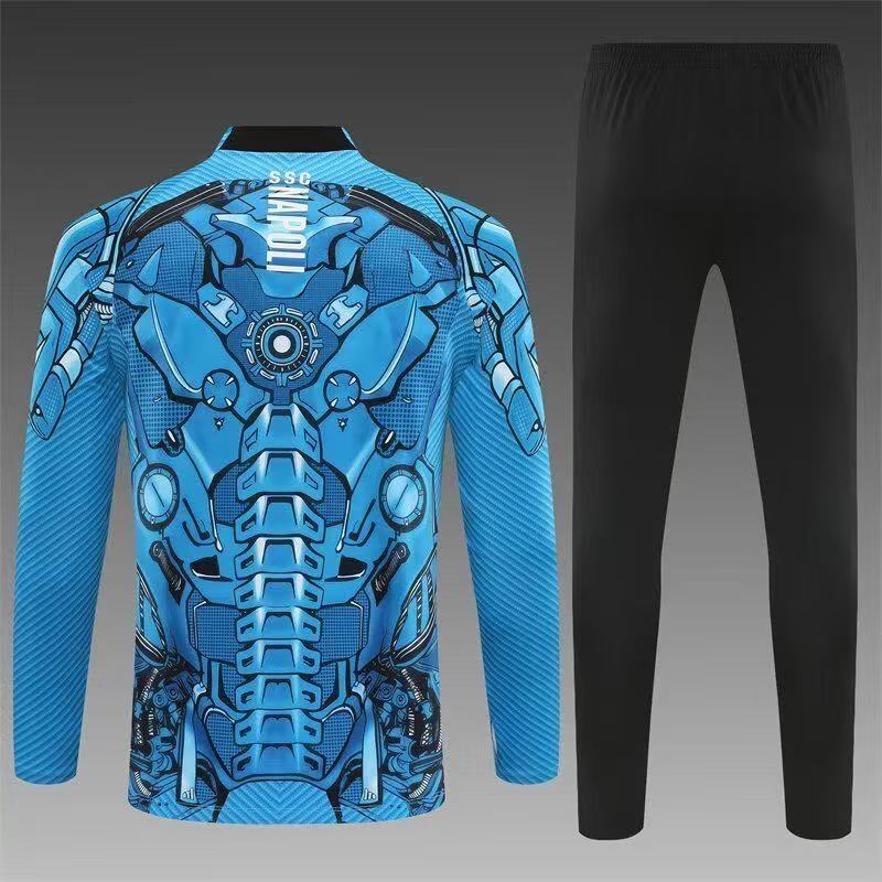 2025/2026 Napoli Half-Pull Training Suit Blue Football Shirt 1:1 Thai Quality Set - Image 2