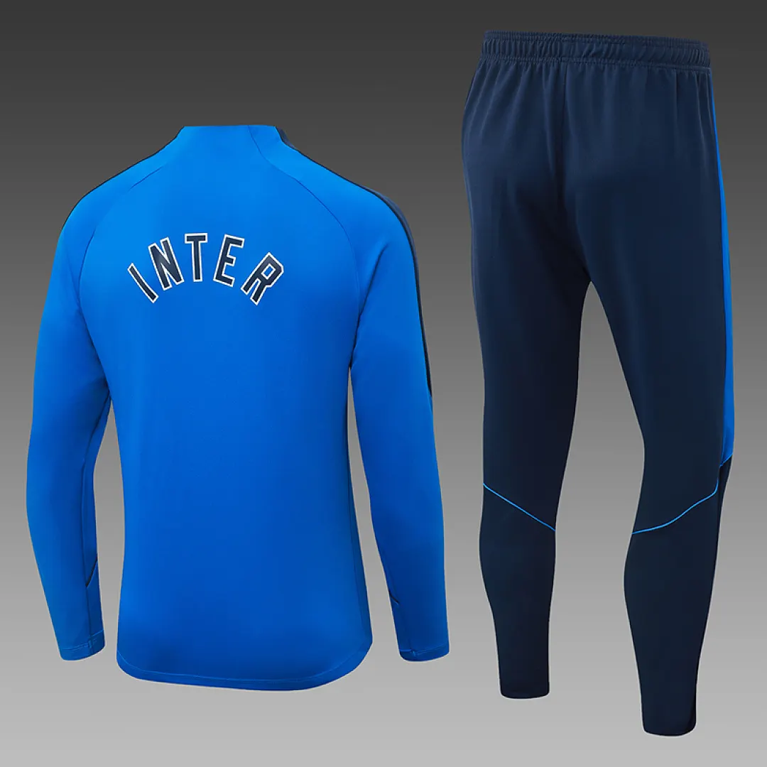 2026/2027 Inter Milan Half-Pull Training Suit Iridescent blue Football Jersey 1:1 Thai Quality Set - Image 2