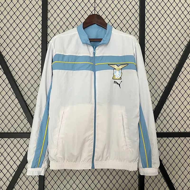 2024-2025 Lazio Wendbar Windjacke Blau-Weiß Fußballtrikot 1:1 Thai-Qualität – Bild 2
