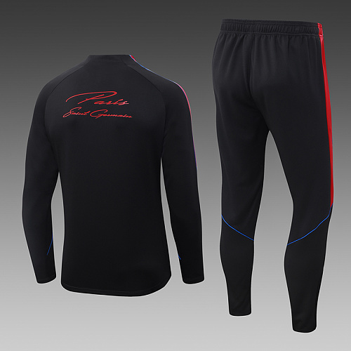 2026/2027 Psg Paris Saint-Germain Tuta mezza zip Nero Maglia da calcio Qualità thai 1:1 Set - immagine 2