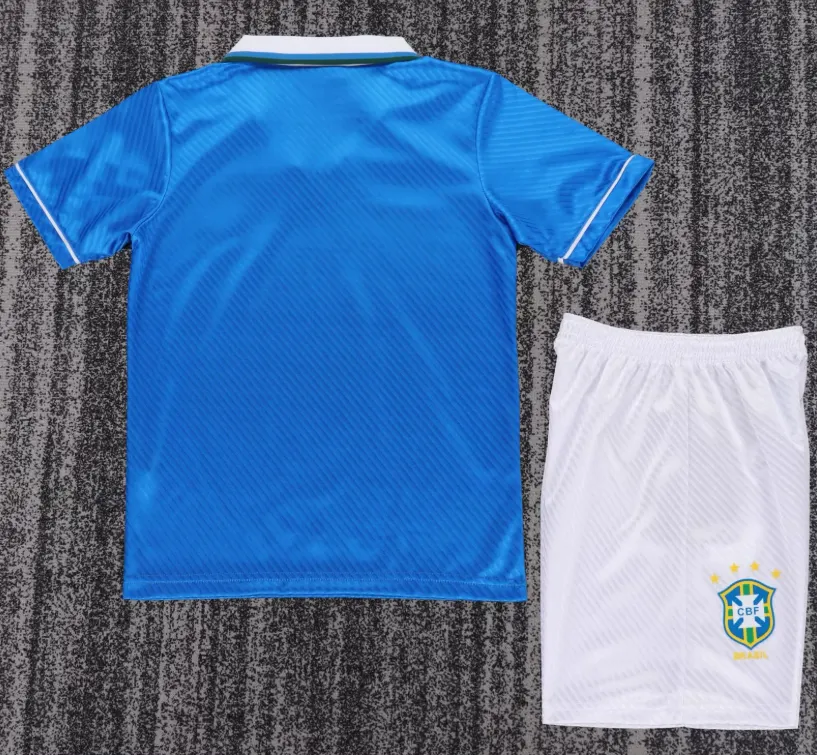 1996 Retro Brazil Away Football Jersey 1:1 Thai Quality Kids Size - Image 2