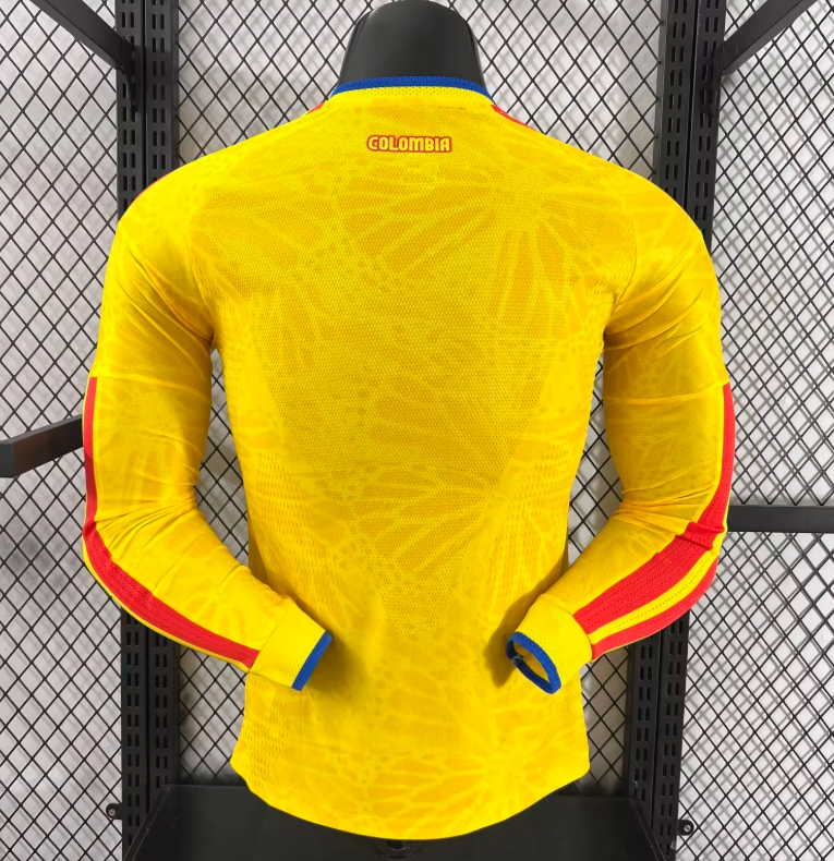 2026 Langarm Spielerversion Kolumbien Nationalmannschaft Heim Fußballtrikot 1:1 Thai-Qualität – Bild 2