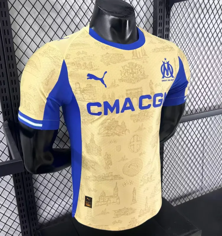 2025/2026 Versión jugador Olympique de Marseille Cuarta Visitante Camiseta de fútbol Calidad tailandesa 1:1 - Imagen 2