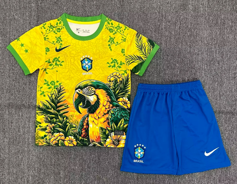2026/2027 Brasil Edição especial Camisa de futebol Qualidade tailandesa 1:1 Tamanho infantil