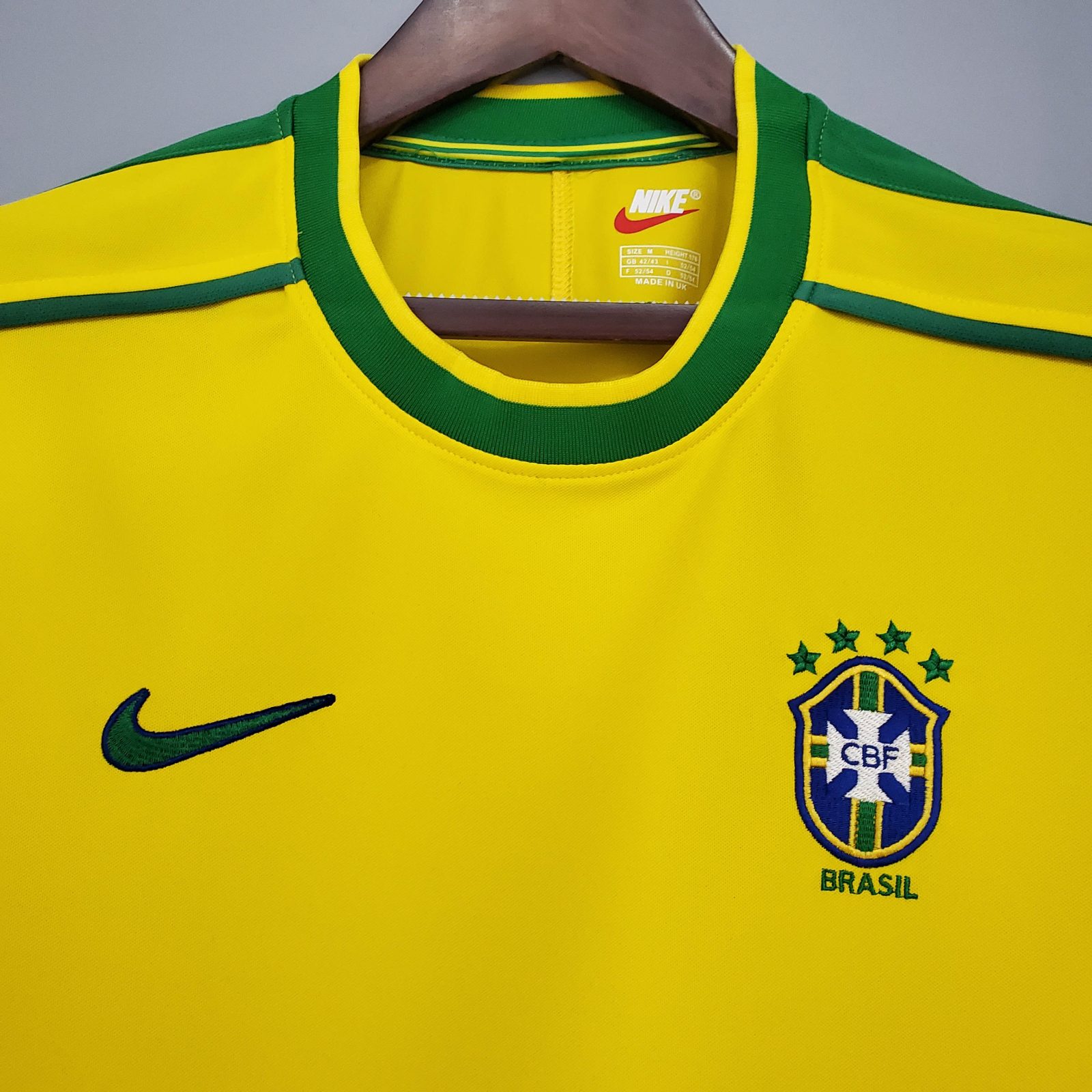 1998 Retro Brazil Soccer Jersey Home - Image 4