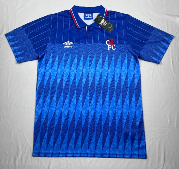 1989-1991 Rétro Chelsea Domicile Maillot de football Qualité thaï 1:1