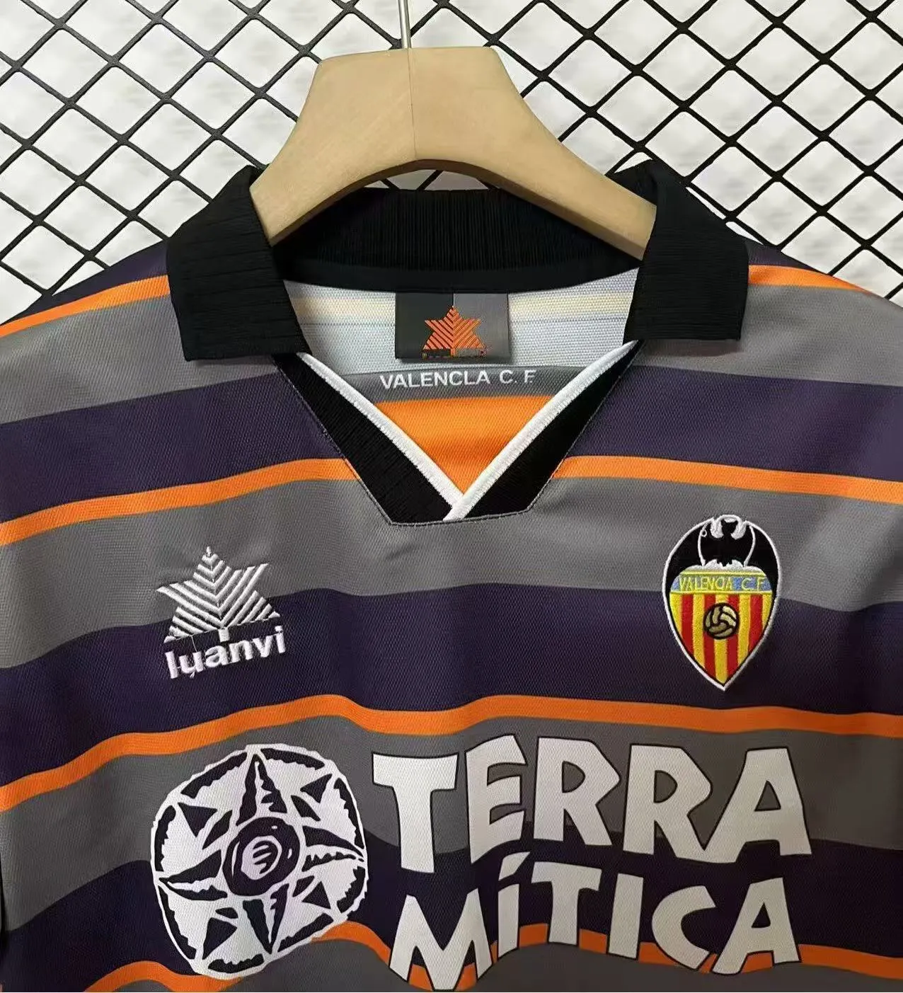 1999/2000 Retro Valencia Trasferta Maglia da calcio Qualità thai 1:1 - immagine 3
