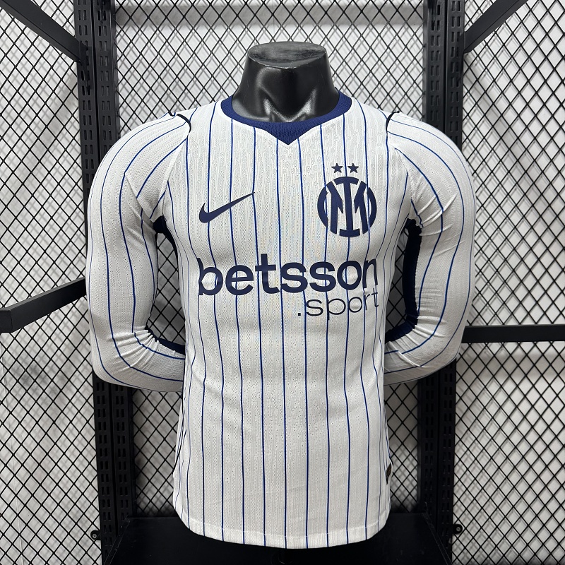 2026/2027 Uzun kollar Oyuncu versiyonu Inter Milan Deplasman Futbol forması1:1 Tayland kalitesi