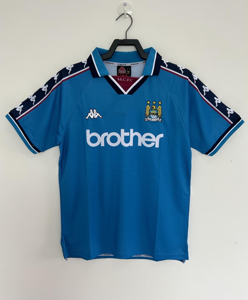1997-1998 Retro Manchester City Casa Maglia da calcio Qualità thai 1:1