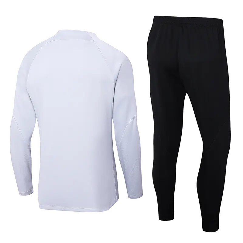 2023-2024 Psg Paris Saint-Germain Tuta mezza zip Light Grigio Set - immagine 2