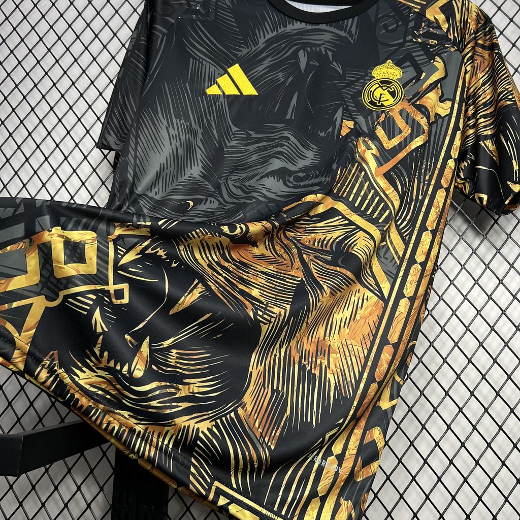 2024/2025 Real Madrid Edizione speciale Nero Maglia Qualità thai 1:1 - immagine 4
