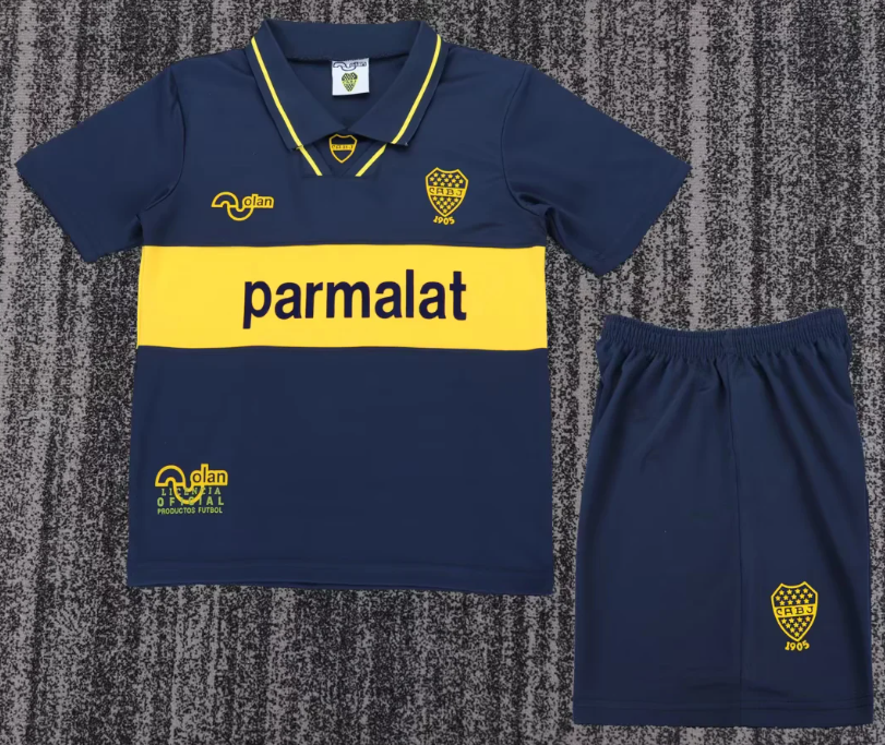 1993/1995 Rétro Boca Juniors Domicile Maillot de football Qualité thaï 1:1 Taille enfant