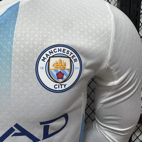2026/2027 Длинный рукав Игровая версия Manchester City Третья Гостевая Футбольная футболка Тайское качество 1:1 — изображение 7