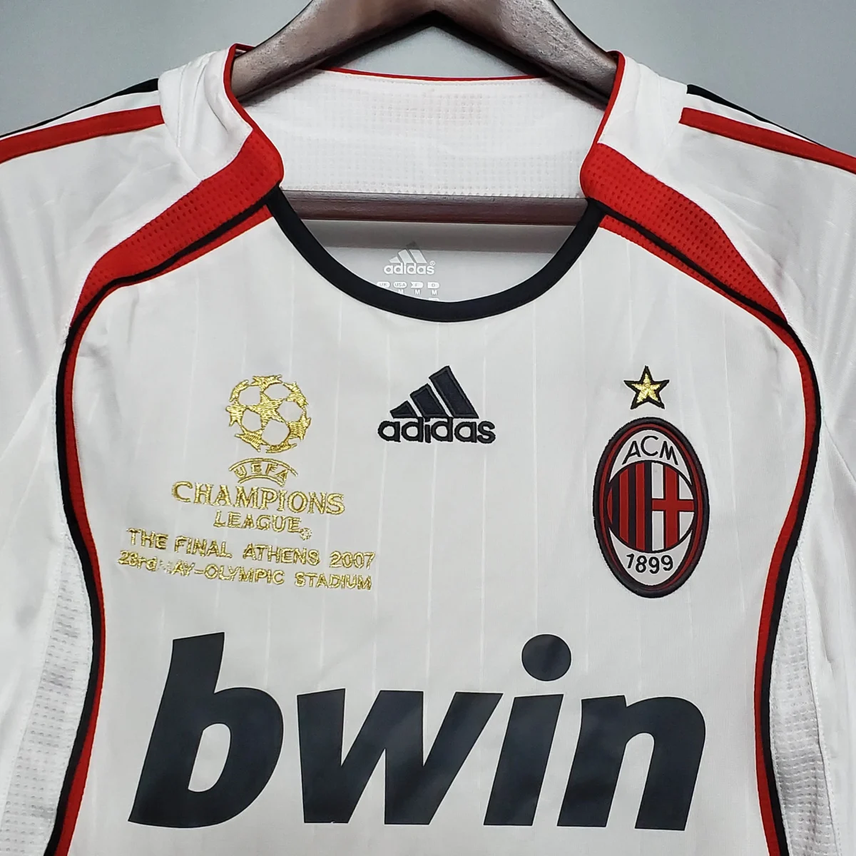 2006/2007 Retrô Manga longa AC Milan Fora Camisa de futebol Qualidade tailandesa 1:1 - Image 4