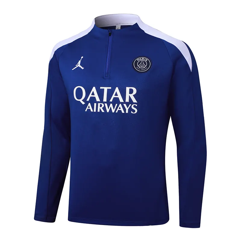 2025/2026 Psg Paris Saint-Germain Half-Pull Training Suit Blue Set - Image 3