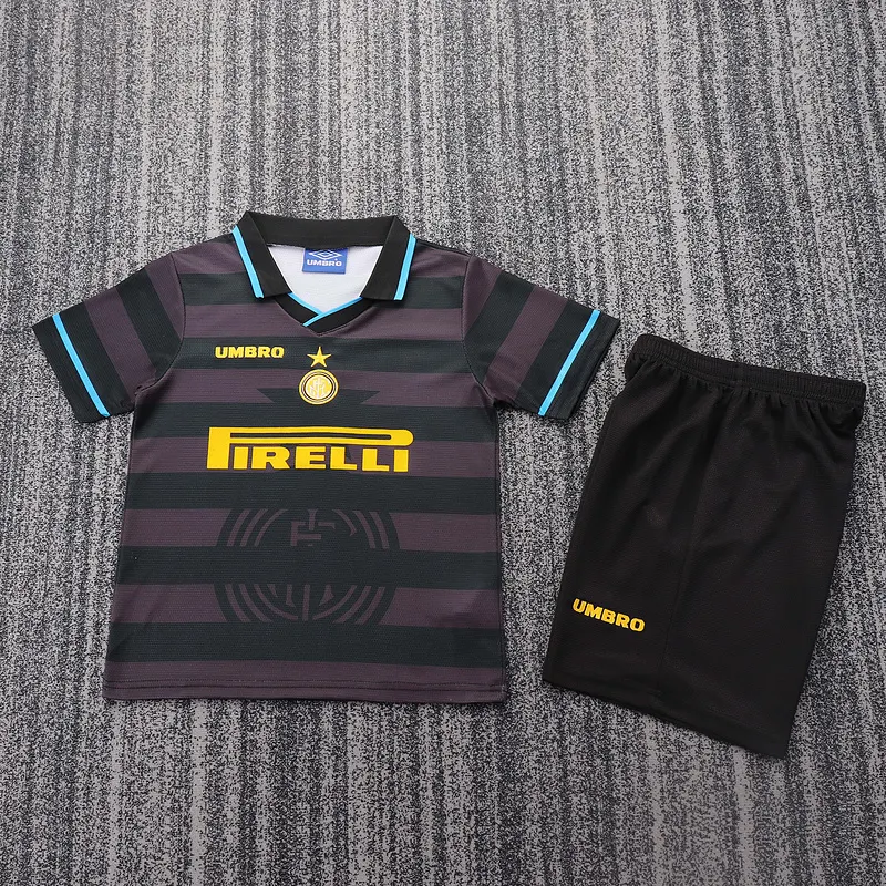 1997/1998 Retro Inter Milan Terza Trasferta Maglia da calcio Qualità thai 1:1 Taglia bambino