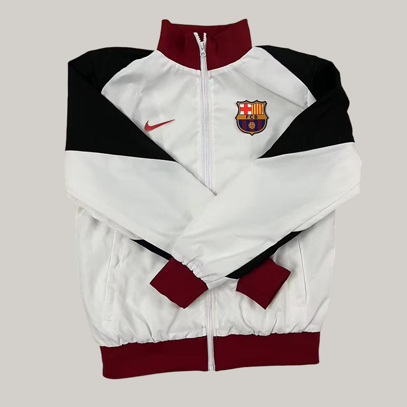 2025 Barcelona Windbreaker Black-White Jersey 1:1 Thai Quality