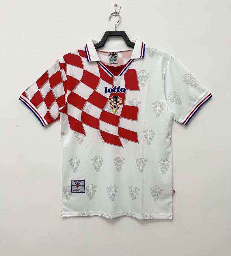 1998 Rétro Croatie Équipe nationale Domicile Maillot de football Qualité thaï 1:1