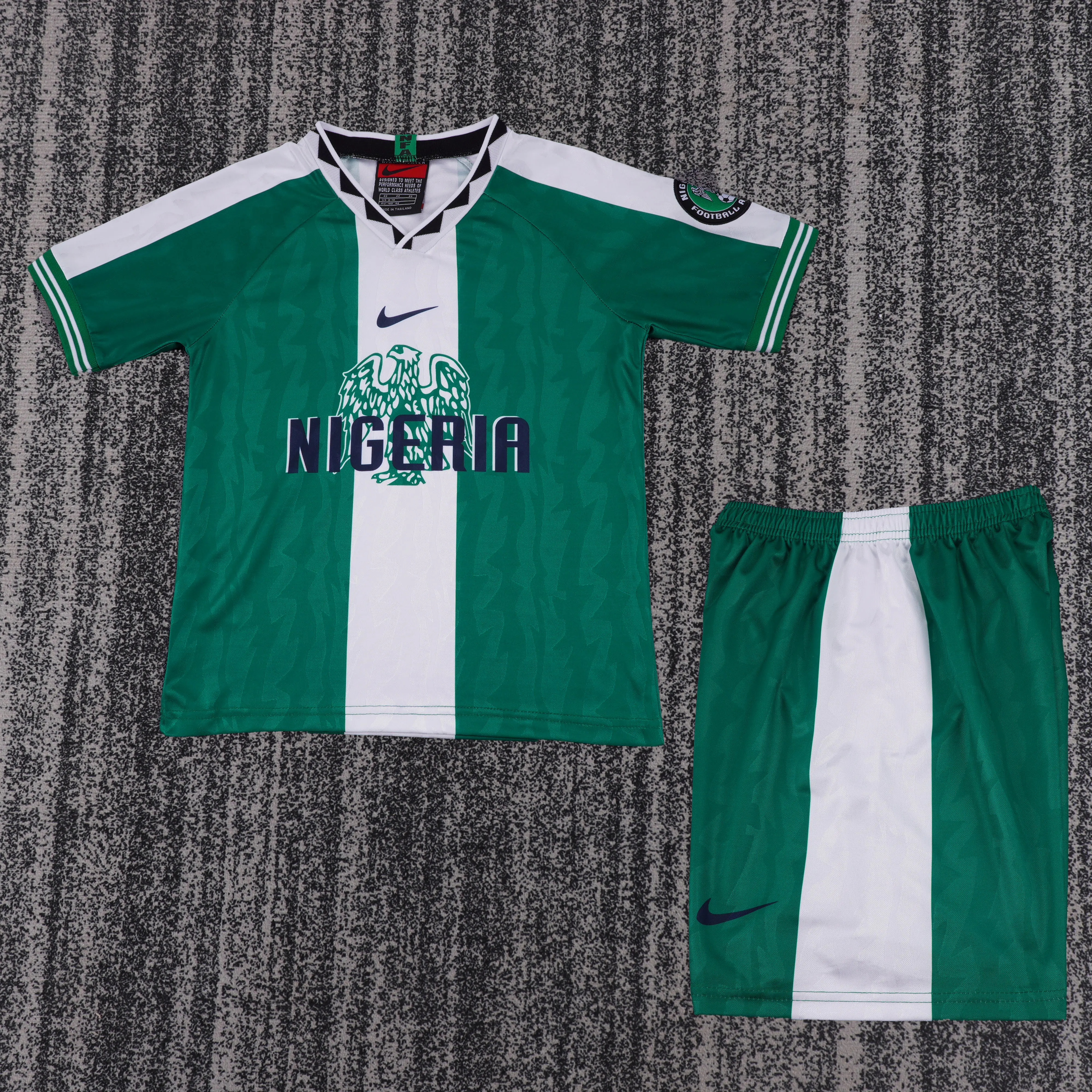 1996 Retro Nigeria Reprezentacja Domowa Koszulka piłkarska Jakość tajska 1:1 Rozmiar dziecięcy