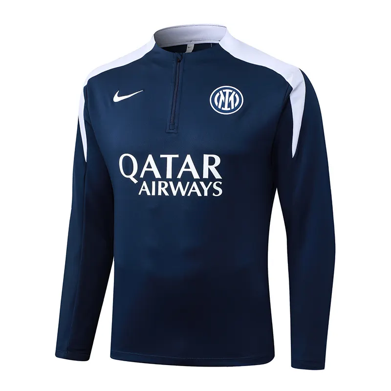 2025/2026 Inter Milan Half-Pull Training Suit Royal Blue Football Jersey 1:1 Thai Quality Set - Image 3