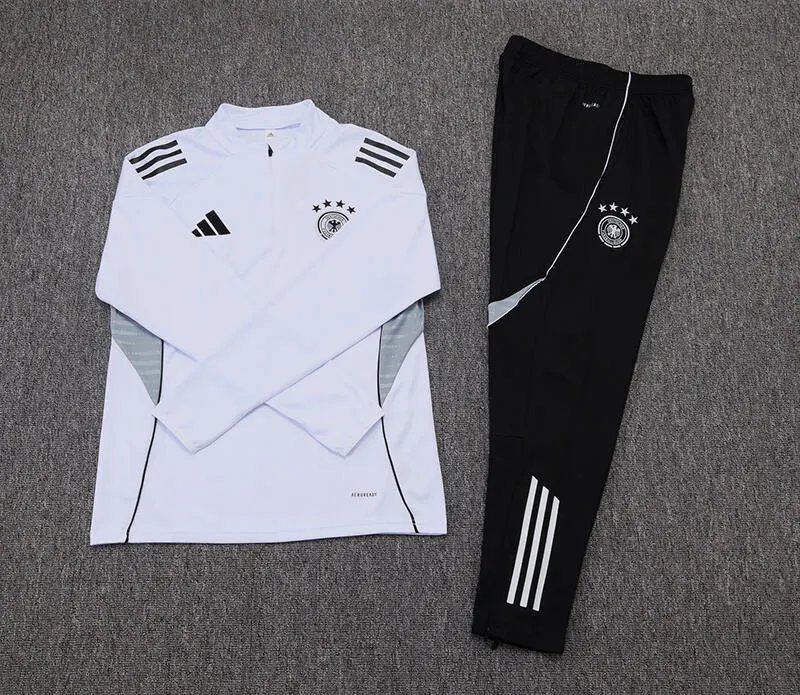 2025/2026 Germany Half-Pull Training Suit White Jersey Set - Image 7