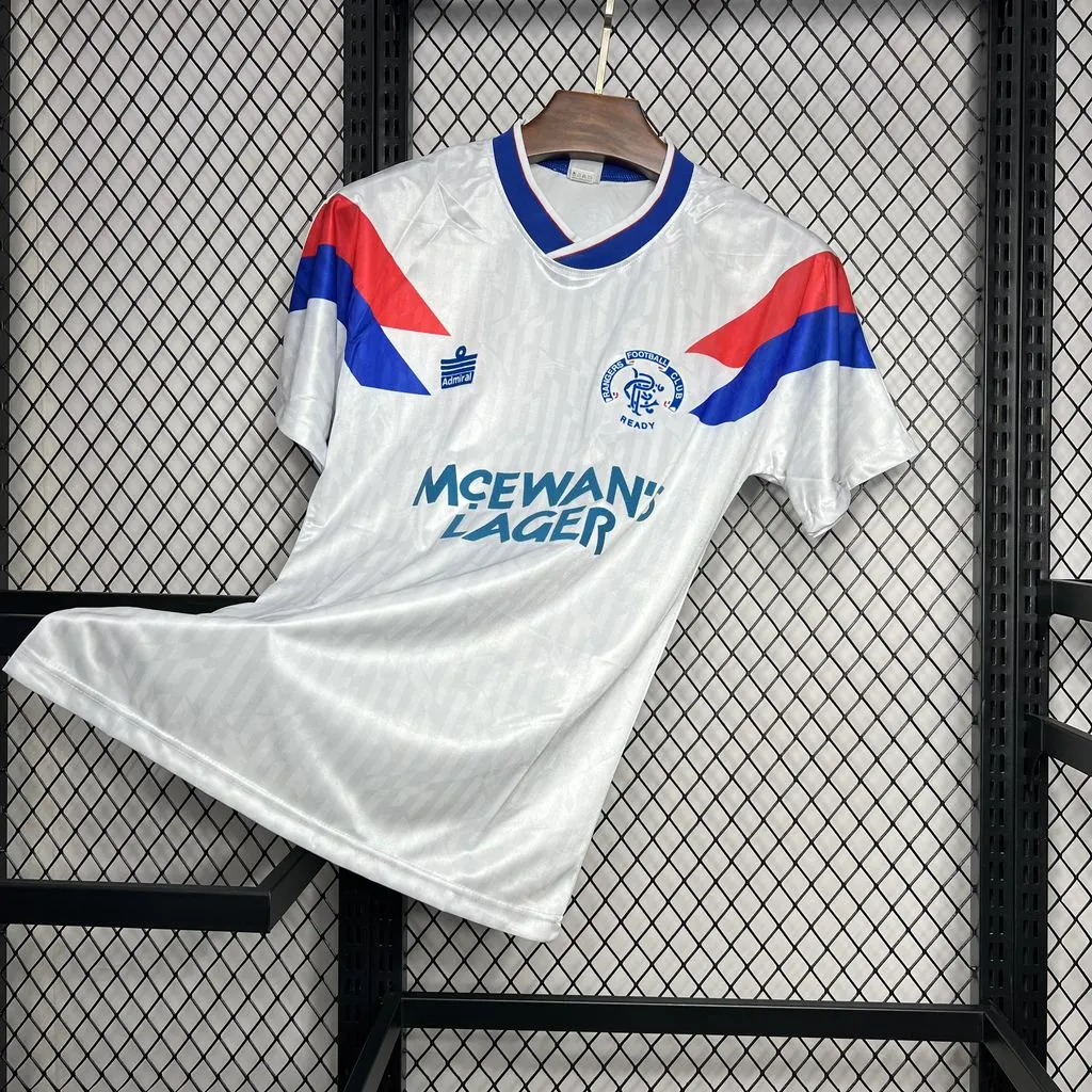 1990/1992 Rétro Rangers Extérieur Maillot de football Qualité thaï 1:1 – Image 3