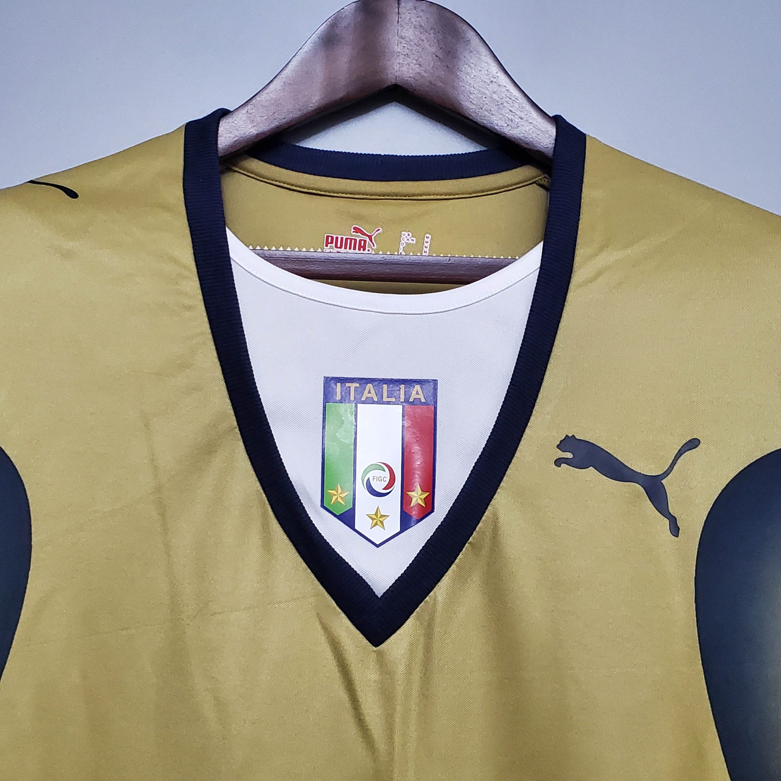 2006 Retro Italia Portero Gold Fútbol Camiseta - Imagen 4