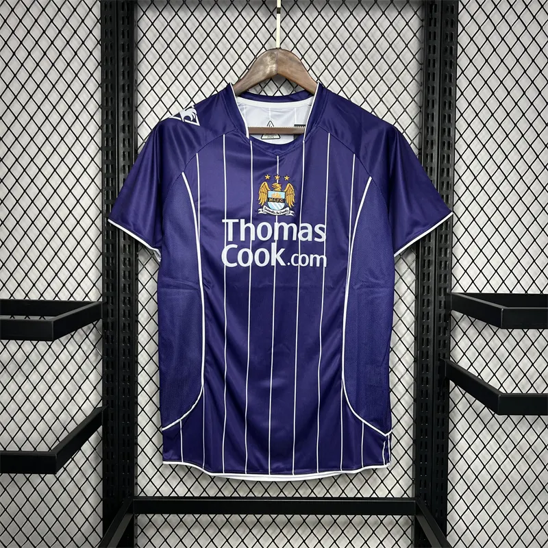 2007/2008 Retro Manchester City Visitante Camiseta de fútbol Calidad tailandesa 1:1