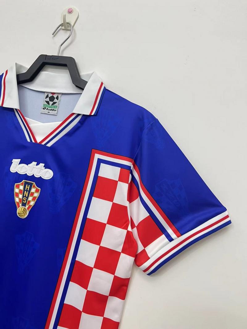 1998 Retrô Croácia Seleção Fora Camisa de futebol Qualidade tailandesa 1:1 - Image 6