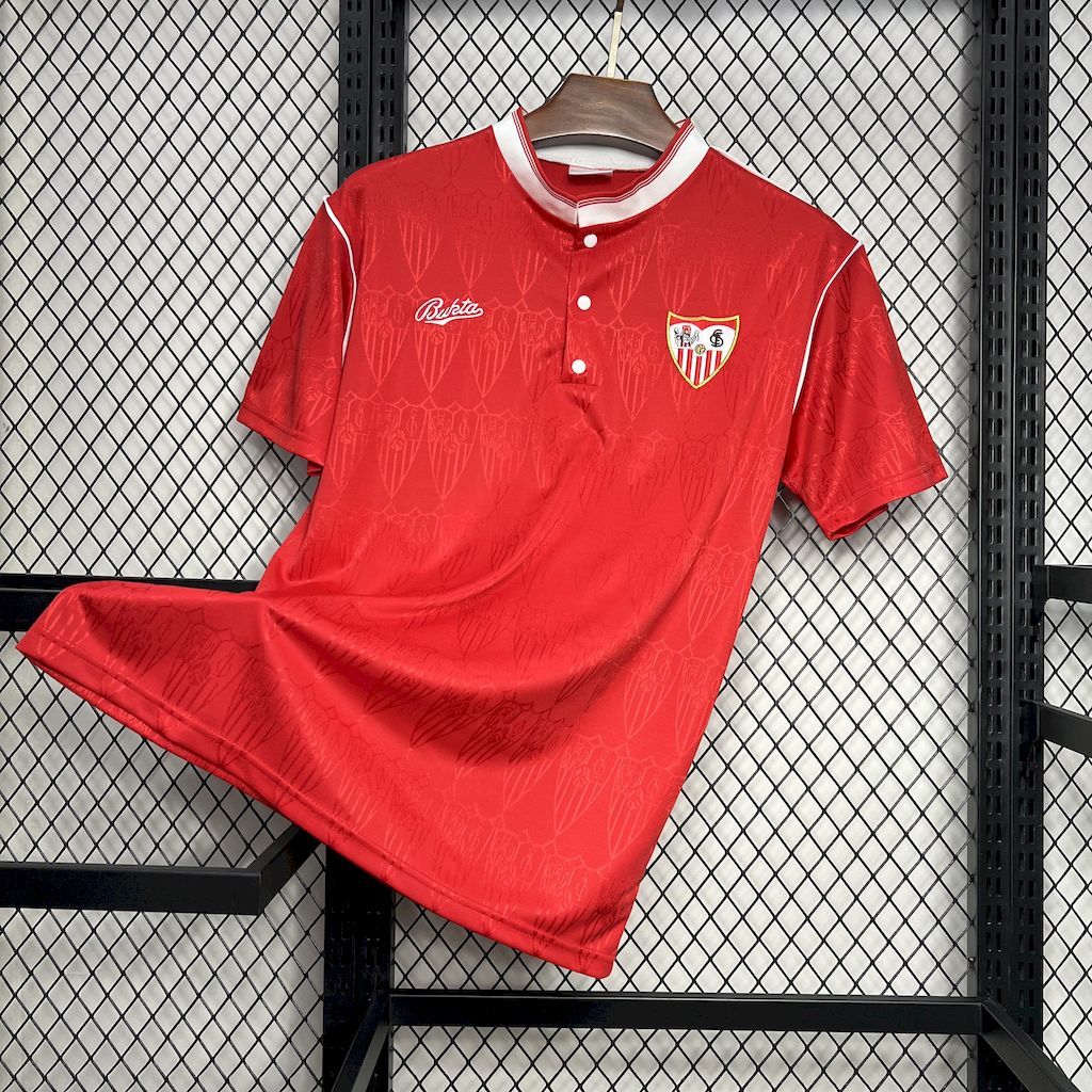 1991/1992 Retrô Sevilla Fora Camisa de futebol Qualidade tailandesa 1:1
