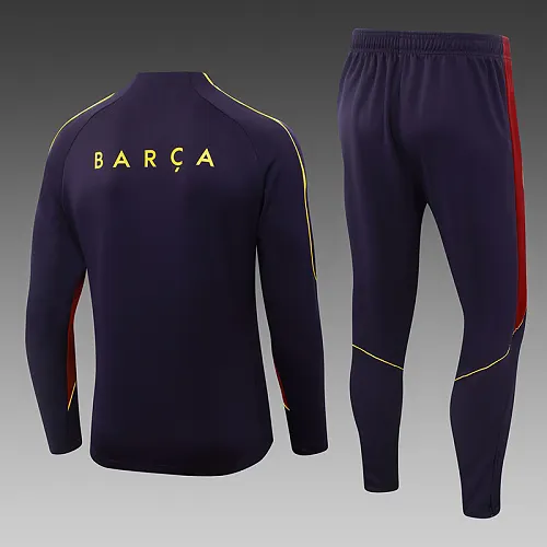 2026/2027 Barcelona Half-Pull Training Deep purple Football Shirt 1:1 Thai Quality Set - Image 2
