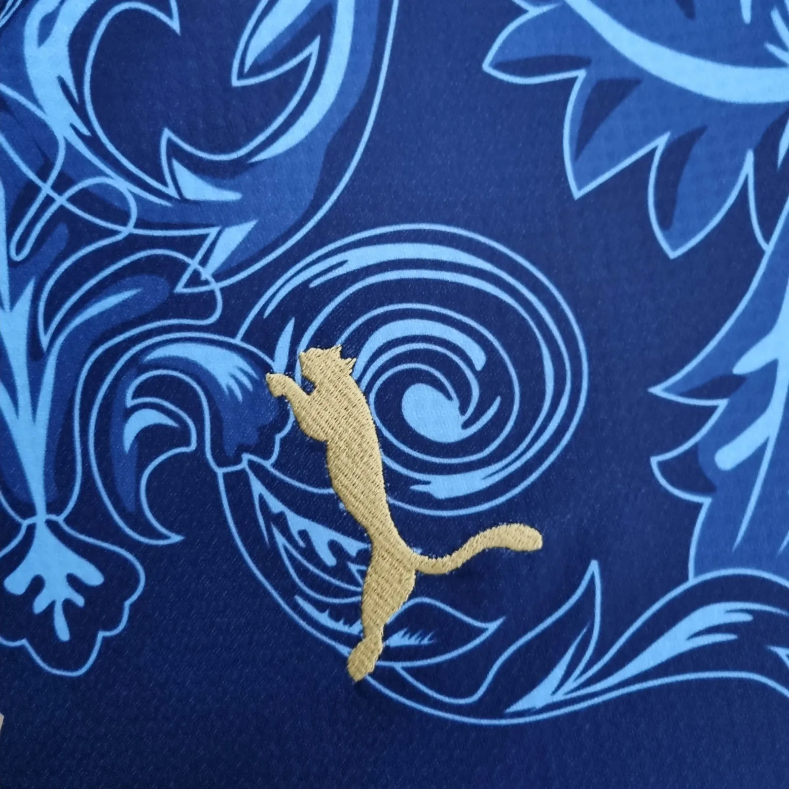 2022 Italië Herdenkingseditie Blauw Voetbal Shirt - Afbeelding 5